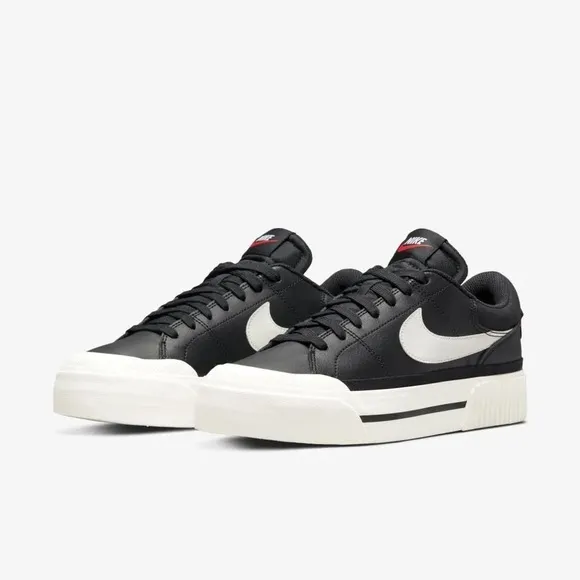 Brand New Nike Court Legacy Lift Platform Women Shoes “Black”