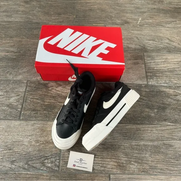 Brand New Nike Court Legacy Lift Platform Women Shoes “Black”