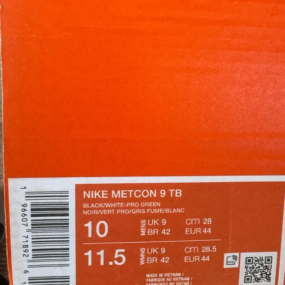 Brand New Nike Metcon 9 TB Men’s Workout Shoes FD5431 015