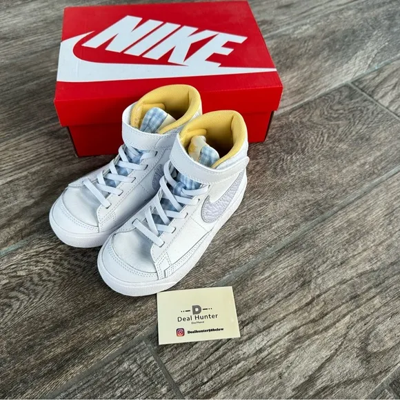 Brand New Nike Pre-School Blazer Mid '77 Kids Shoes “ Happy Easter”