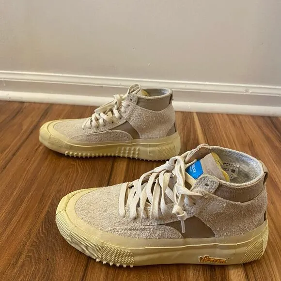 BRANDBLACK Tan Mixed Media Capo High Top Vibram Sole Sneakers