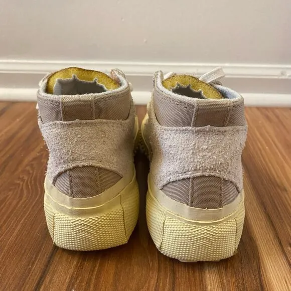 BRANDBLACK Tan Mixed Media Capo High Top Vibram Sole Sneakers