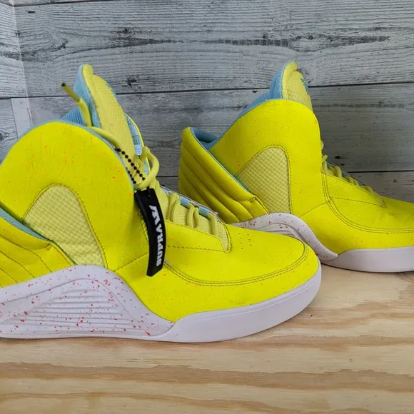 Bright Yellow High-Top Sneakers