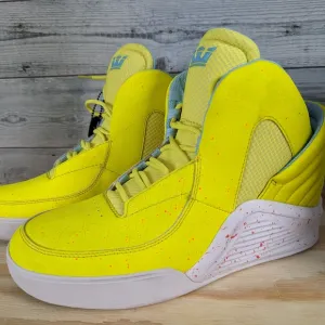 Bright Yellow High-Top Sneakers