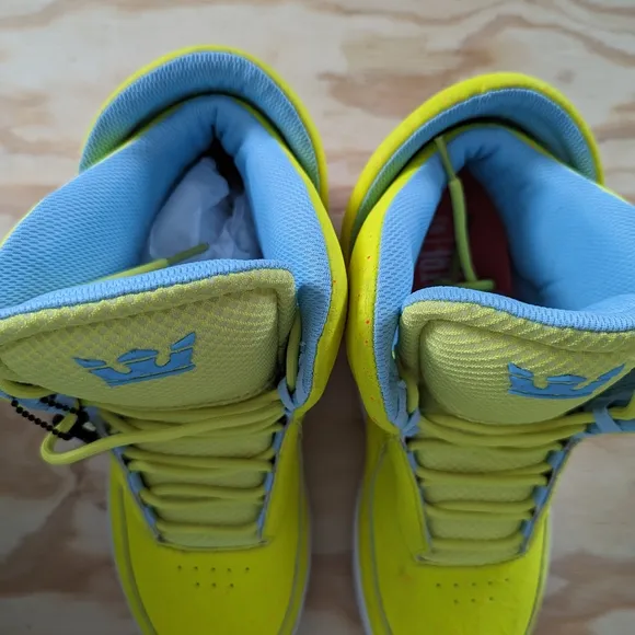 Bright Yellow High-Top Sneakers