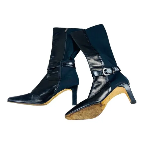 BRIGHTON Rachel Black Leather Boots Women's Outdoor Stylist Shoes Size 9M