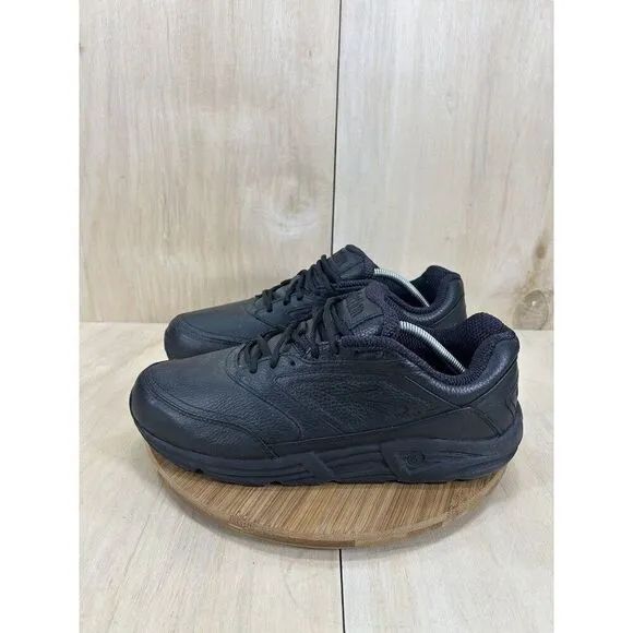 Brooks Addiction Walker Black Leather Walking Shoes Mens Size 12