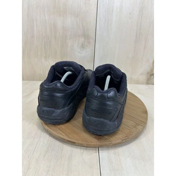 Brooks Addiction Walker Black Leather Walking Shoes Mens Size 12