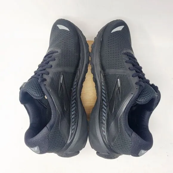 Brooks Adrenaline 20 Shoes Womens 12 Triple Black Running Athletic Sneakers Work