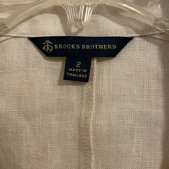 Brooks Brothers Beige Linen Sleeveless Dress with Lining