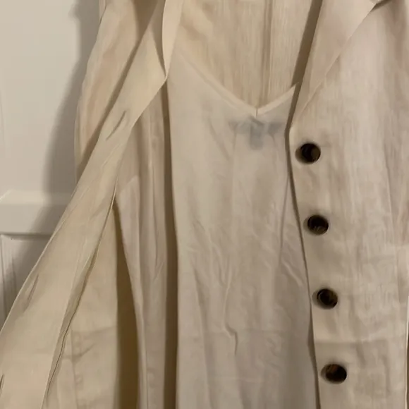 Brooks Brothers Beige Linen Sleeveless Dress with Lining