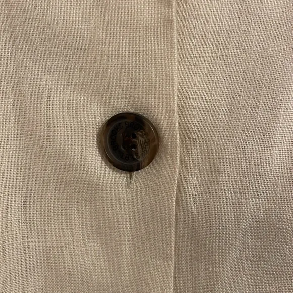 Brooks Brothers Beige Linen Sleeveless Dress with Lining
