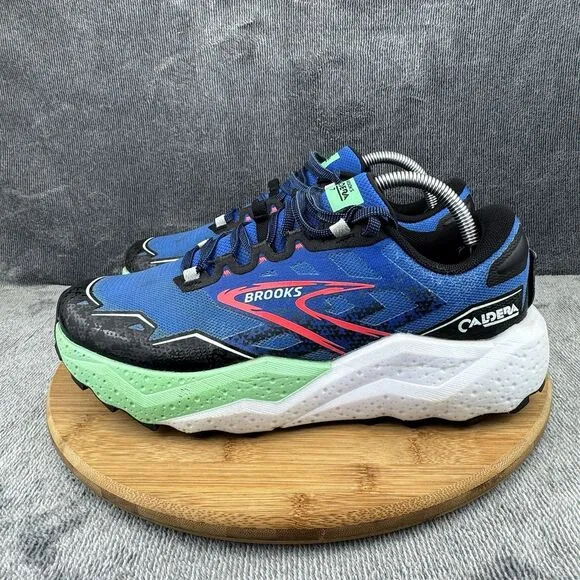 Brooks Caldera 7 Shoes Mens Size 9.5D Blue Hiking Trailer Outdoor Sneakers