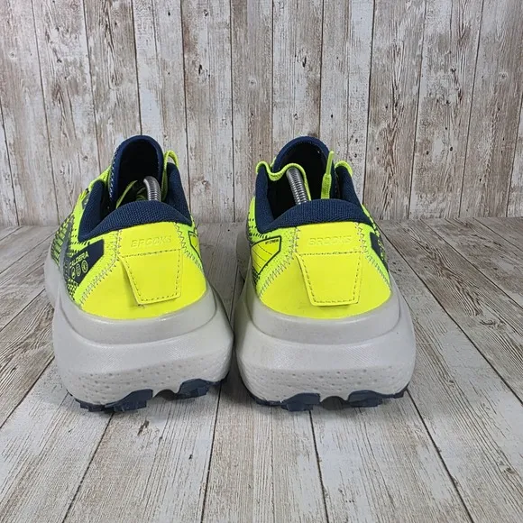 Brooks Caldera Trail Running Shoes Cushioned Lightweight Neon Yellow Mens 11.5