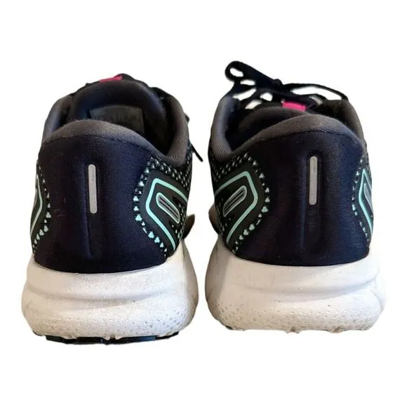 Brooks Ghost 14 Running Shoes 1203561B013 Sneakers Black Pink Womens‎ Sz 9 M (B)