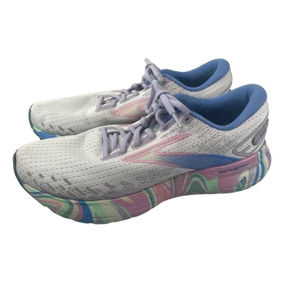 Brooks Glycerin 20 Womens Size 10 White Purple Pink Running Walking Shoes