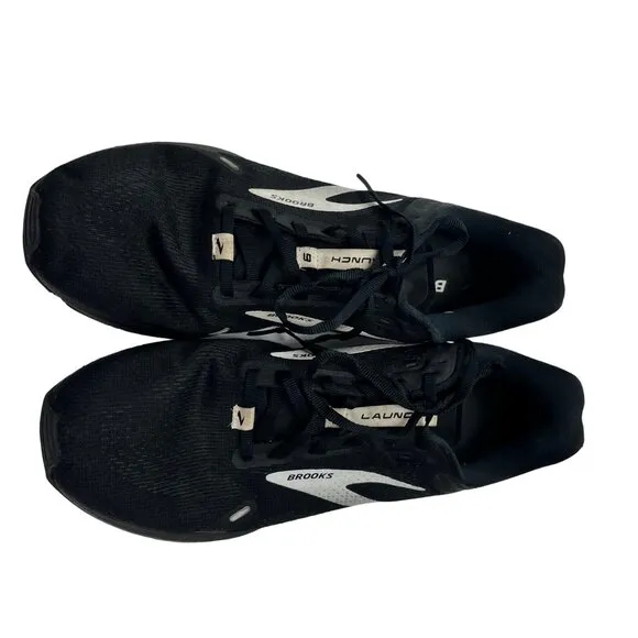 Brooks Launch 8 Running Shoes Black &amp; White Size 11.5 Mens 56b