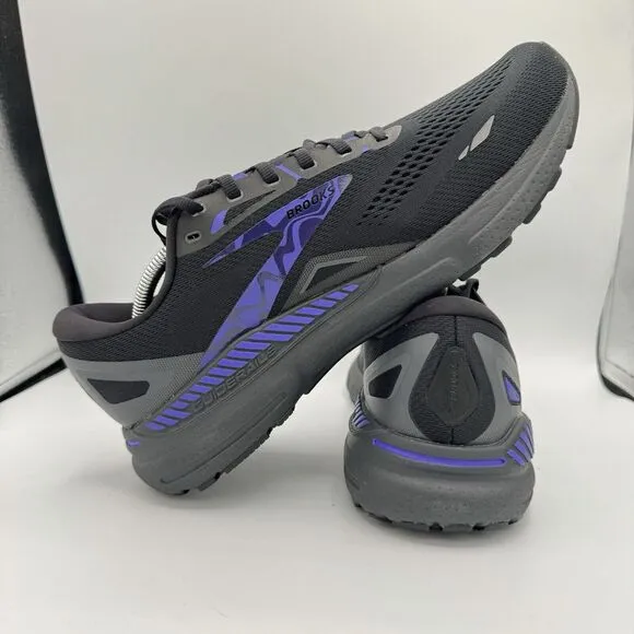 Brooks Men's Adrenaline GTS 23 Black/Purple Running Shoes Size 12 D