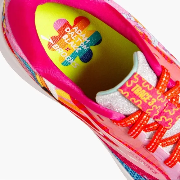 Brooks Trace 3 Colorful Pink/Blue/Yellow Running Shoes | NEW/NIB Limited Edition