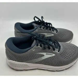Brooks Addiction GTS 15 Shoes Womens 10 Wide Gray Blue Walking Support Trainer