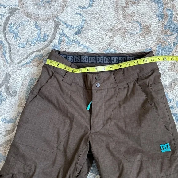 Brown and blue DC shoes snow pants youth M