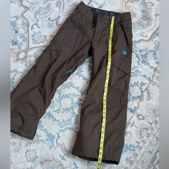 Brown and blue DC shoes snow pants youth M