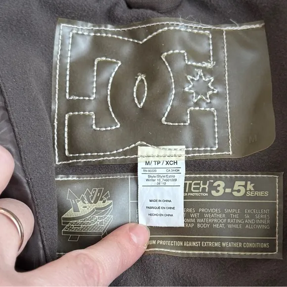 Brown and blue DC shoes snow pants youth M