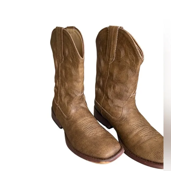 Brown Roper Men's Cole Western Boots - Square Toe Size 9.5
