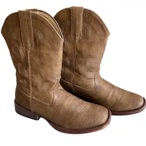Brown Roper Men's Cole Western Boots - Square Toe Size 9.5