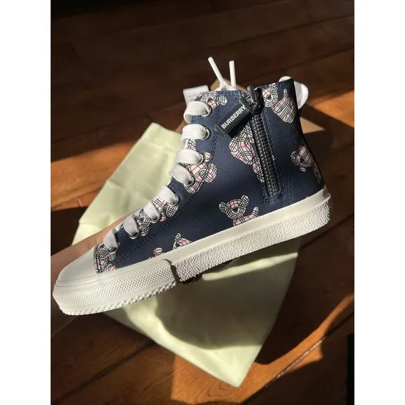 Burberry Kid's Thomas Bear High-Top Sneakers 11.5 NIB