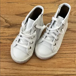 Burberry Kids White High-Top Sneakers