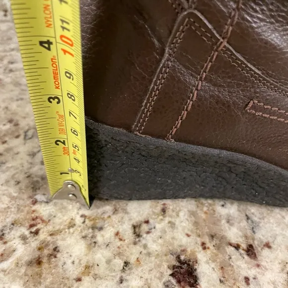 Burberry Leather Wedge Boots