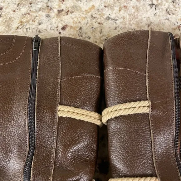 Burberry Leather Wedge Boots