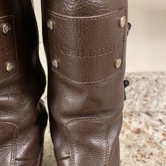 Burberry Leather Wedge Boots