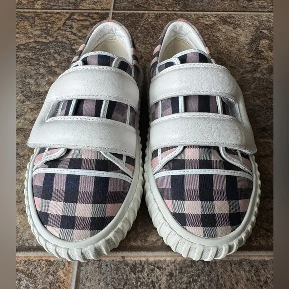 Burberry Mark Check Platform Toddler Sneakers- Unisex Kids, Size 26/7T