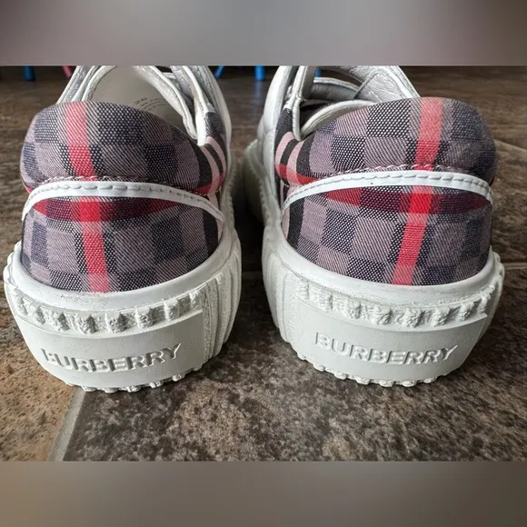 Burberry Mark Check Platform Toddler Sneakers- Unisex Kids, Size 26/7T