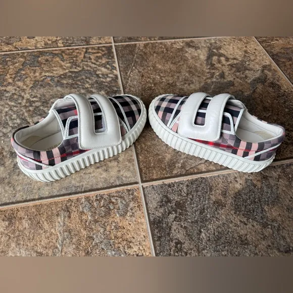 Burberry Mark Check Platform Toddler Sneakers- Unisex Kids, Size 26/7T