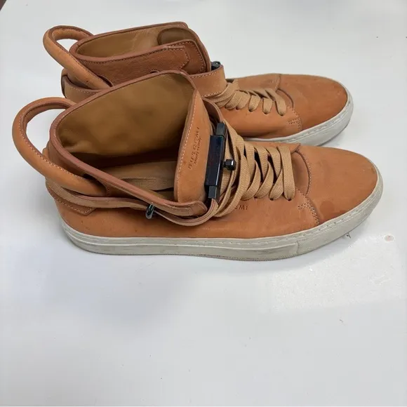Buscemi Tan High-Top Men's Sneakers