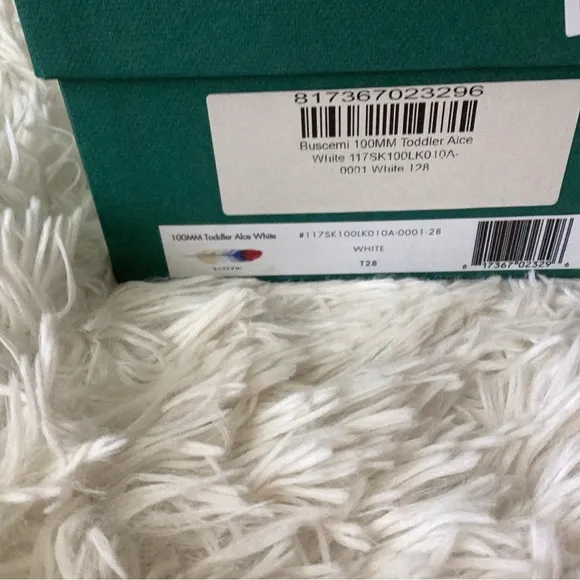 Buscemi toddleraloe white high top sneakers