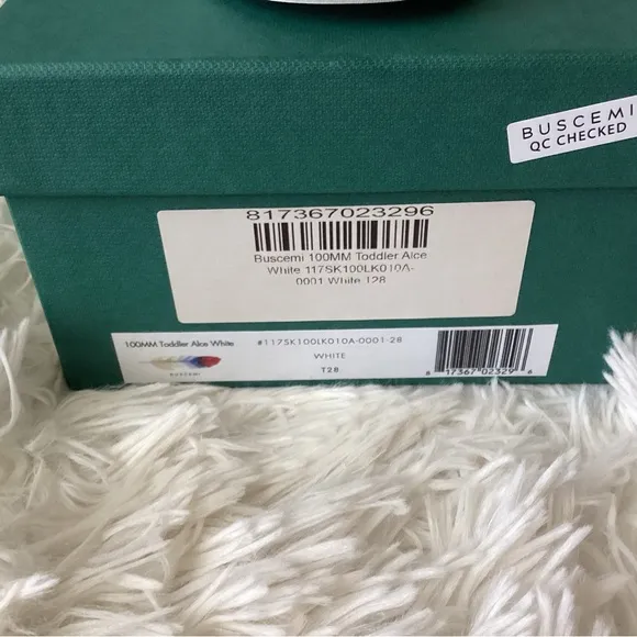 Buscemi toddleraloe white high top sneakers