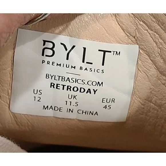 BYLT Premium Basics Men’s RetroDay Suede Sneakers White-Light-Gray | 12 | GUC