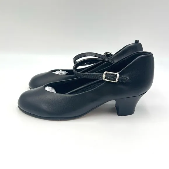 Capezio Big Kids Girls 550X Jr Junior FootLight Black Dance Shoes Size 2 NEW
