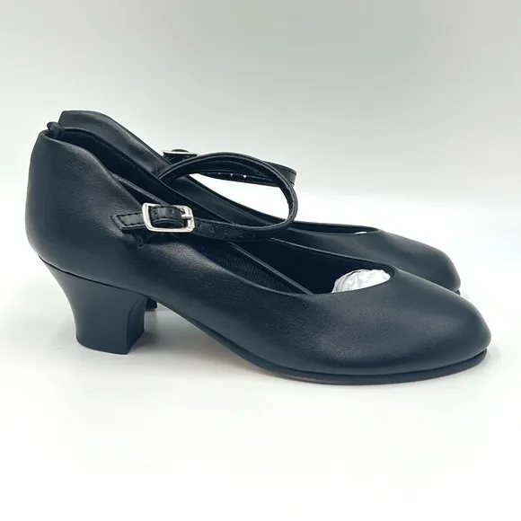 Capezio Big Kids Girls 550X Jr Junior FootLight Black Dance Shoes Size 2 NEW
