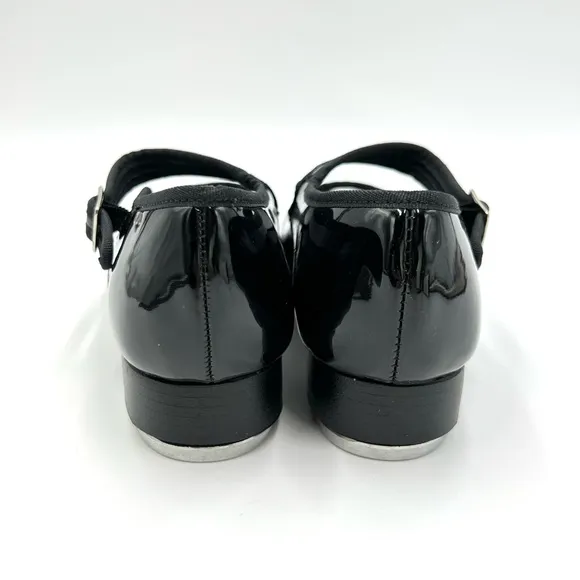 Capezio Kids Big Girls 3800 Black Patent Mary Jane Tap Dance Shoes 4