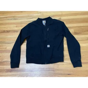 Carhartt Rugged Flex Crawford Bomber Jacket Women's S Black Mesh Lined Zip-Up