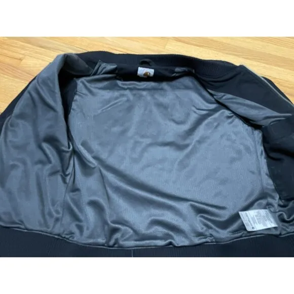 Carhartt Rugged Flex Crawford Bomber Jacket Women's S Black Mesh Lined Zip-Up