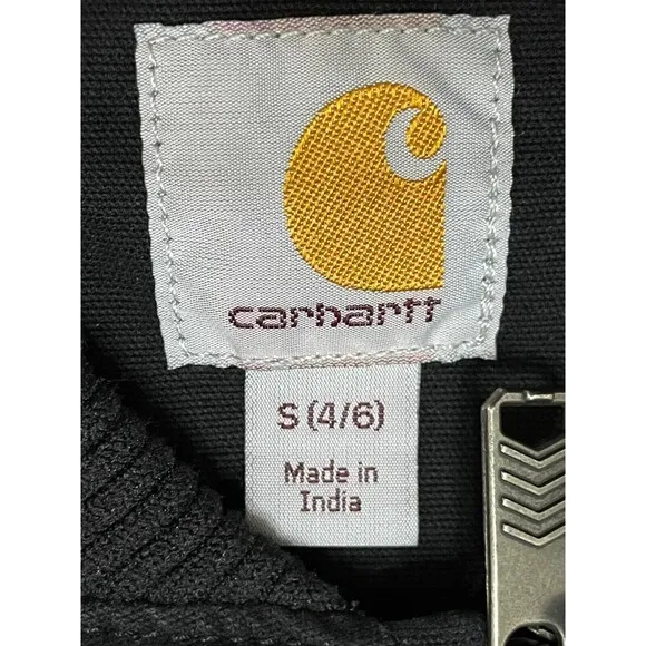 Carhartt Rugged Flex Crawford Bomber Jacket Women's S Black Mesh Lined Zip-Up