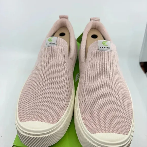 Cariuma Unisex Ibi Slip-On Casual Sneaker Shoes Round Toe Rose Knit Size 10/11.5