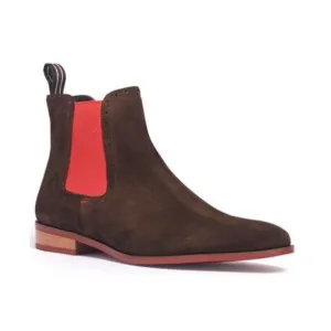 Carlos Santana Men's Mantra Leather Chelsea Boots - Chocolate Brown - Size 7