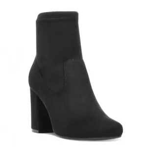 Carlos Santana Reza Hawa 2 Booties Ankle Boots Suede Heel Zip Almond Toe